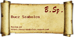 Bucz Szabolcs névjegykártya